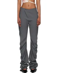 OTTOLINGER SSENSE Work Capsule – Gray Drape Trousers Dark