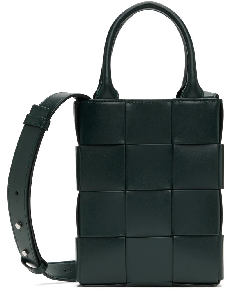 Bottega Veneta Green Mini Cassette Tote 3015
