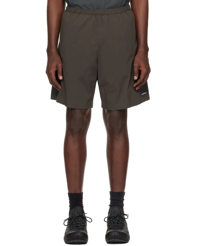 AFFXWRKS Brown Flex Shorts Shale