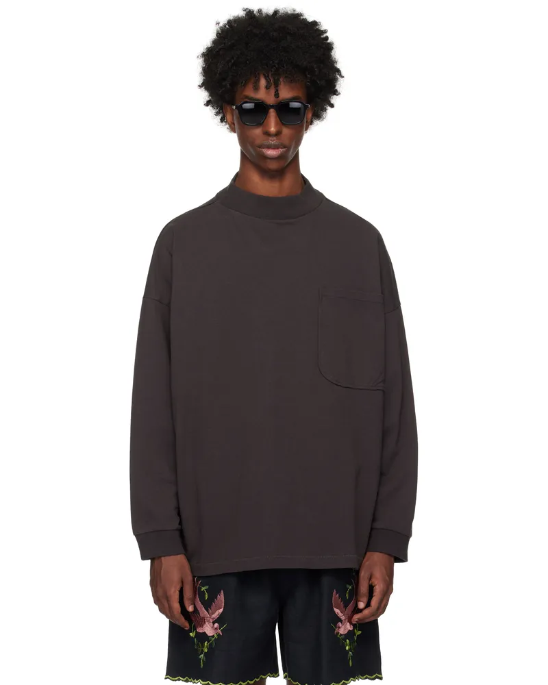 BODE Black Barry Mockneck T-shirt Black
