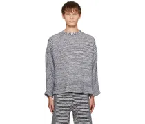 Blue & White Striped Sweater