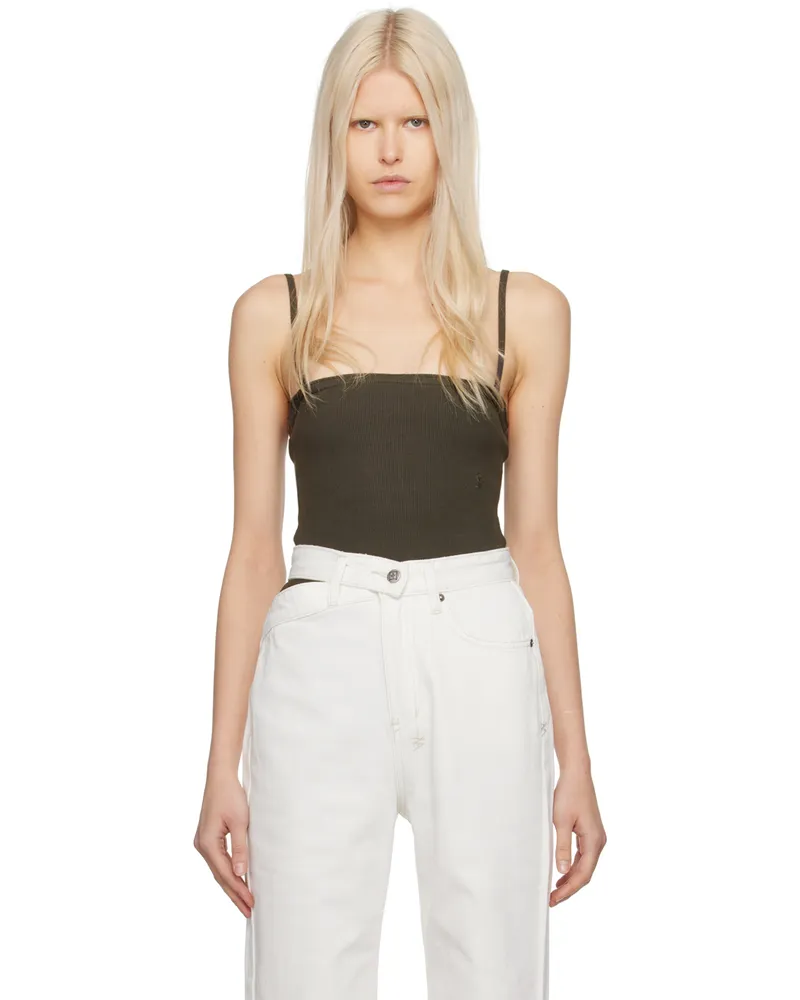 ksubi Gray Arise Tube Bodysuit Charcoal