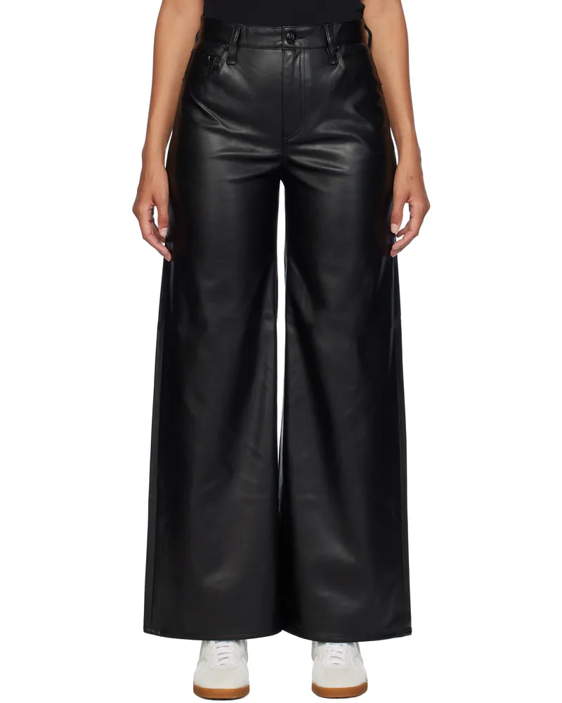 Rag & Bone Black Sofie Faux-Leather Pants Black