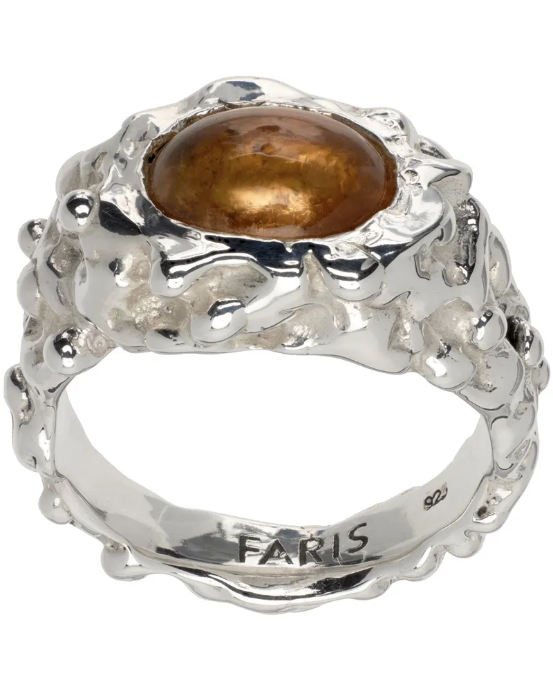 FARIS Silver Roca Eye Ring Citrine