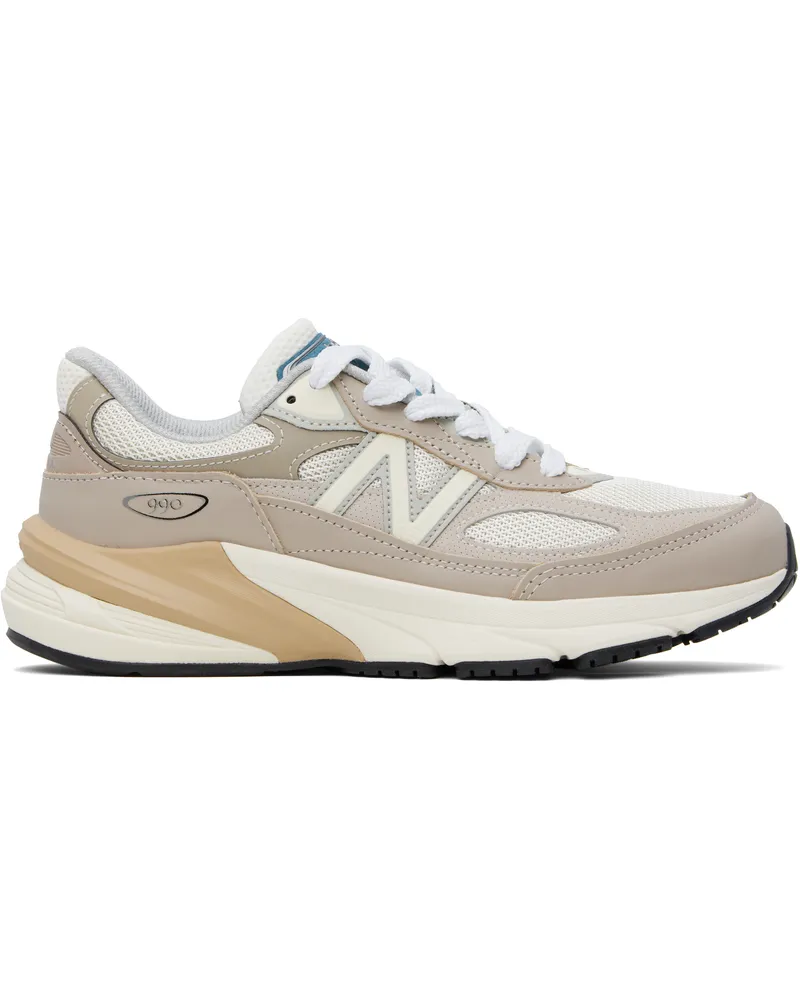 New Balance Taupe & Off-White 'Made in USA' 990v6 Sneakers Light
