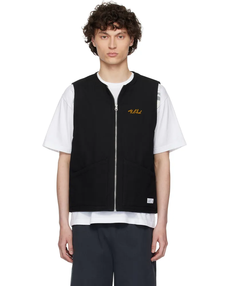 Neighborhood Black Padded Work Vest Black