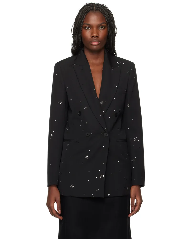 Lanvin Black Embroidered Blazer 10