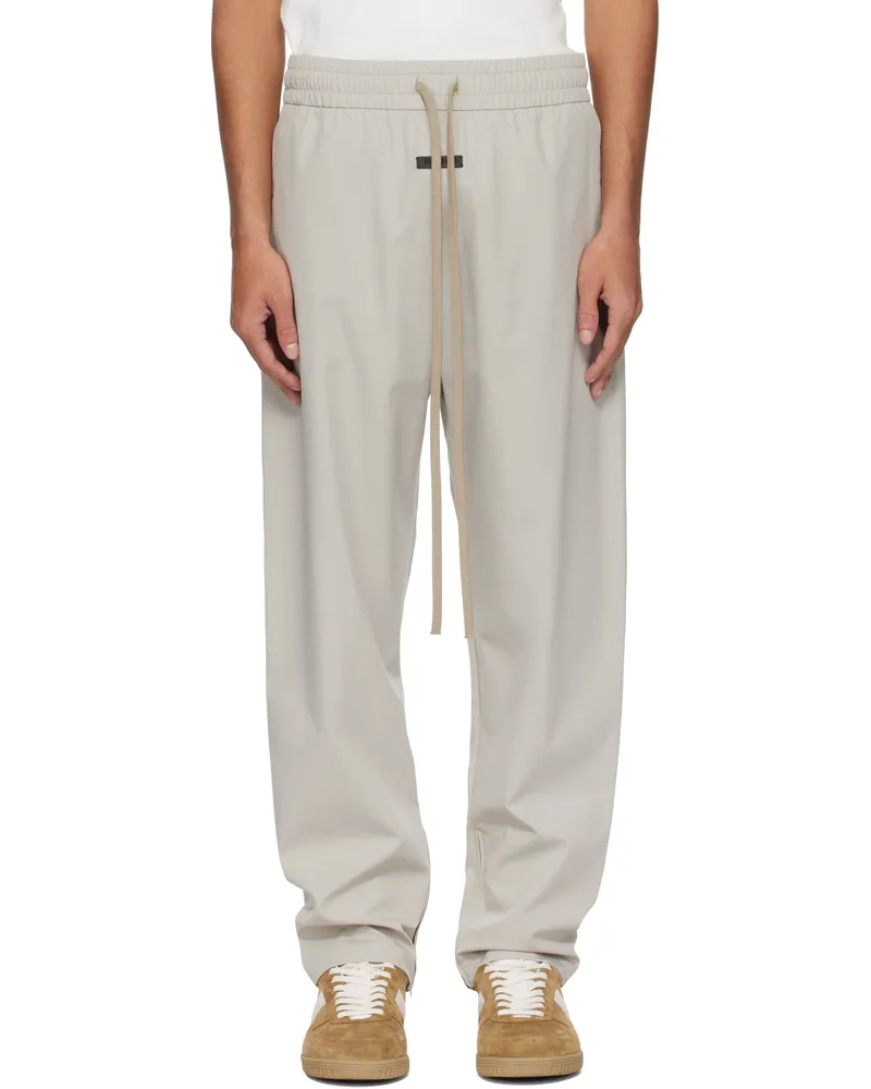 Fear of God Beige Nylon Track Pants Cement