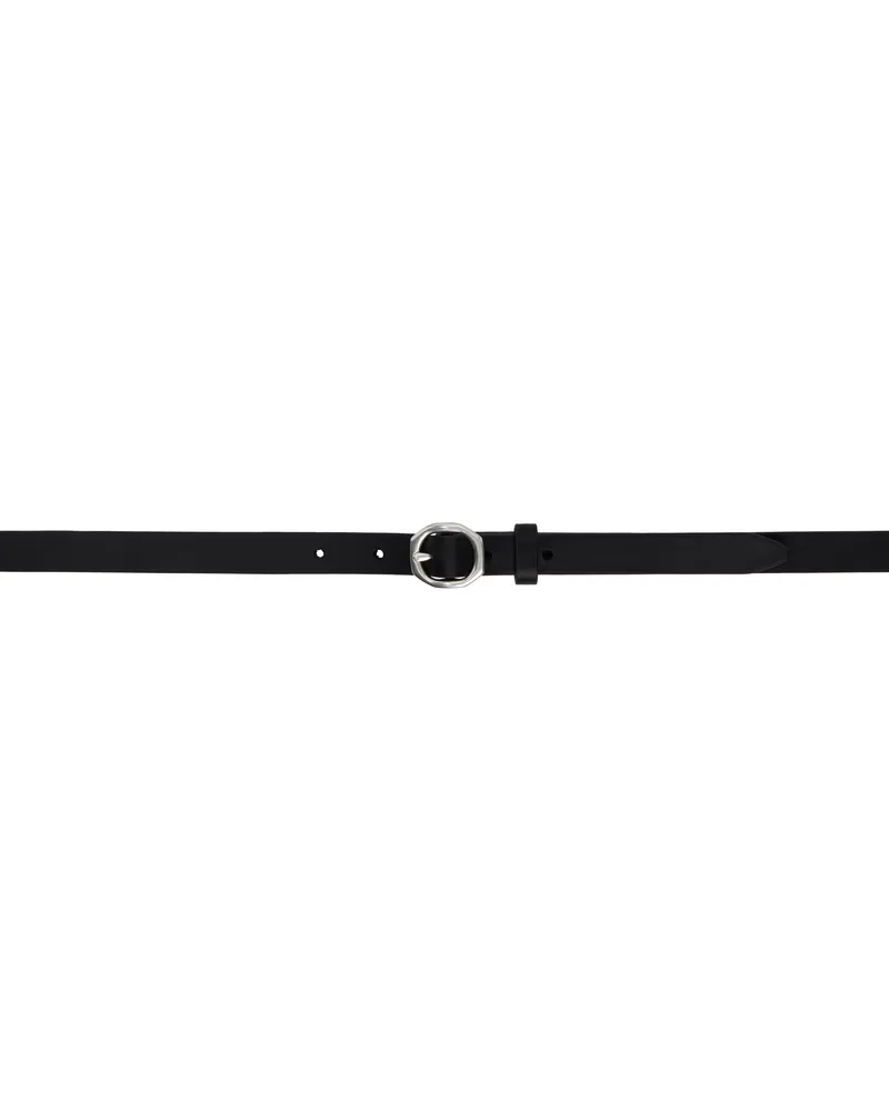 Rag & Bone Black Leather Baby Audrey Belt Blk