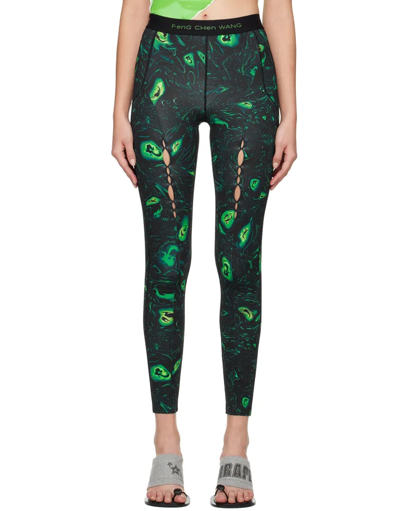 Feng Chen Wang Black Phoenix Sport Leggings Black
