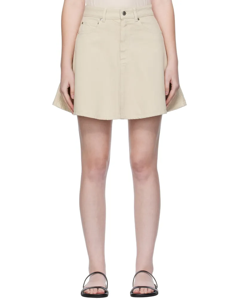 Nanushka Beige Neah Denim Miniskirt Beige