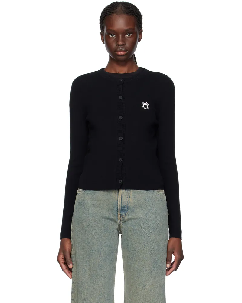 Marine Serre Black Core Cardigan Bk99