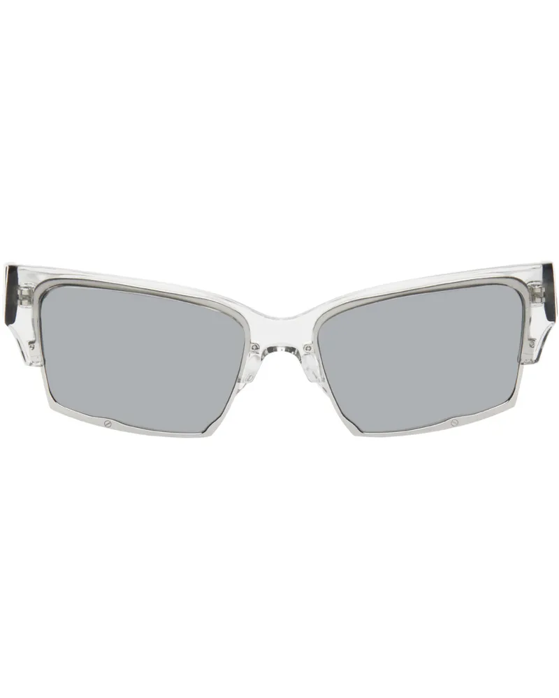Eckhaus Latta SSENSE Exclusive Silver 'The Club' Sunglasses Steel
