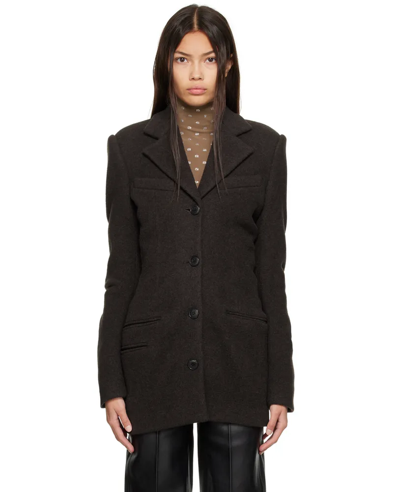 Alexander Wang Brown Fitted Blazer 204