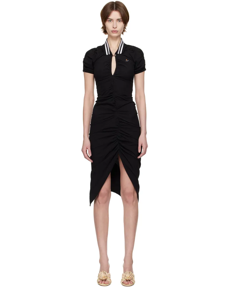 Vivienne Westwood Black Pulling Midi Dress N401