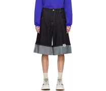 Indigo Contrast Denim Shorts