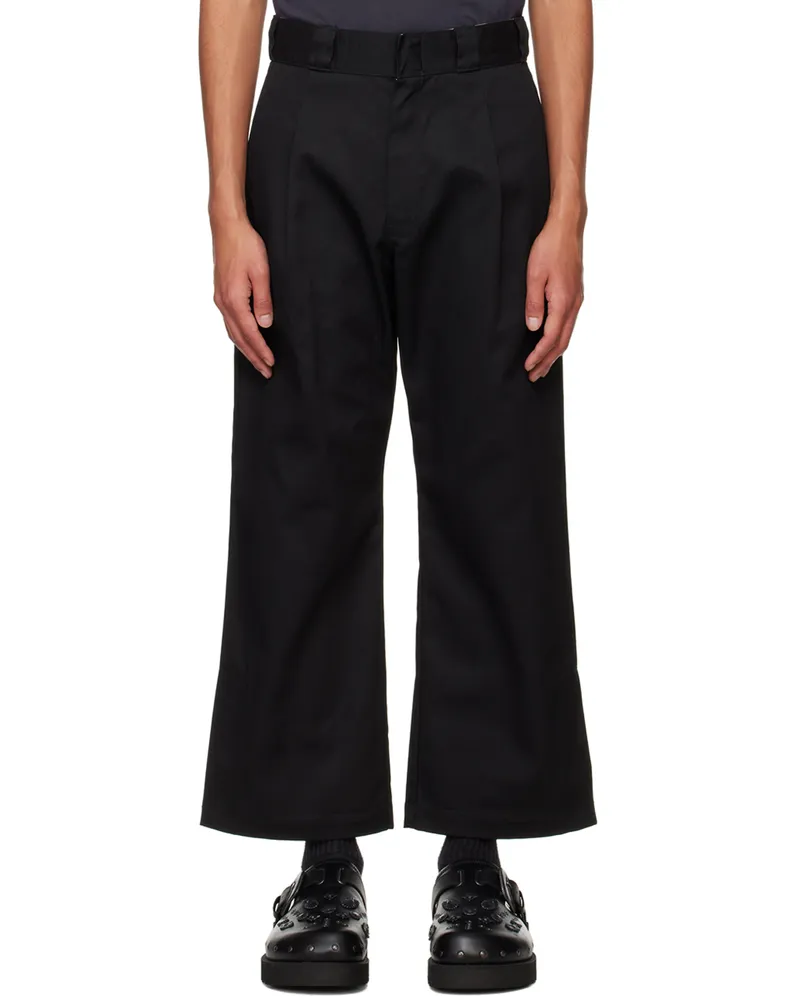 Fumito Ganryu Black Dickies Edition Side Slit Trousers Black