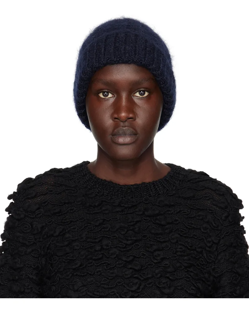 Cecilie Bahnsen Navy Imogen Beanie Navy