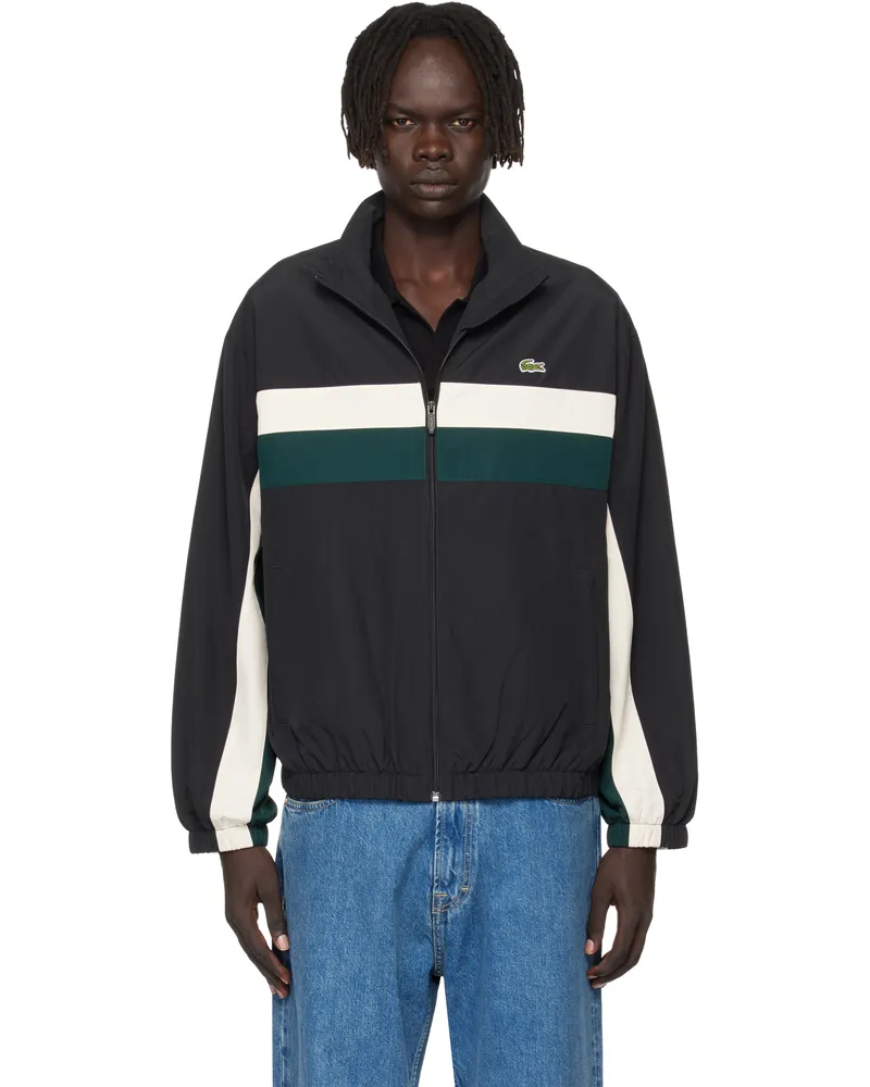 Lacoste Black Color Block Track Jacket Black