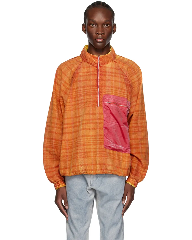 RANRA Orange Zip-Up Jacket Lava