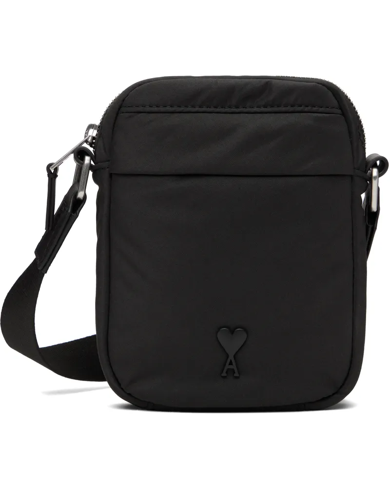 AMI Paris Black Small Ami de Coeur Bag Black