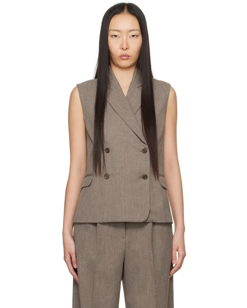 Beaufille Brown Inglis Vest Heather