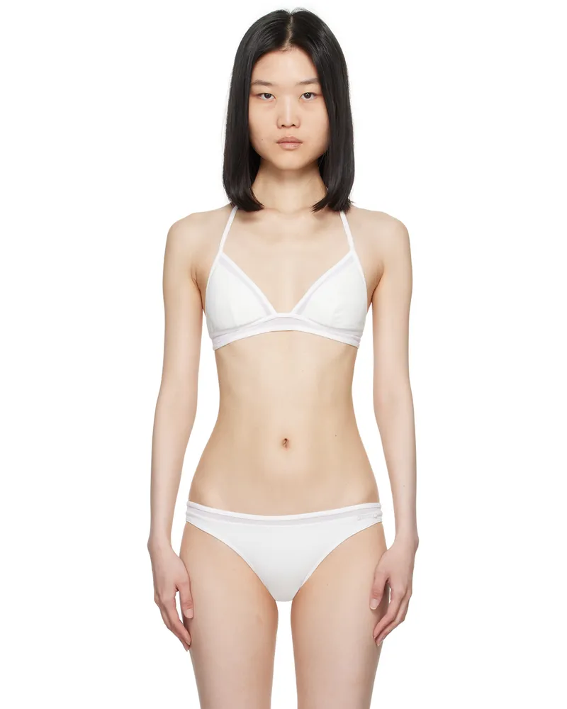 La Perla White Paneled Bikini Top 101