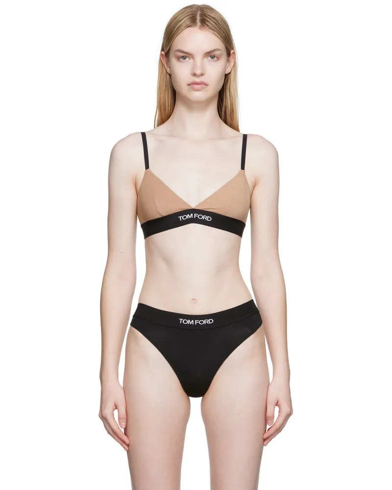 Tom Ford Beige Triangle Bra Dp061