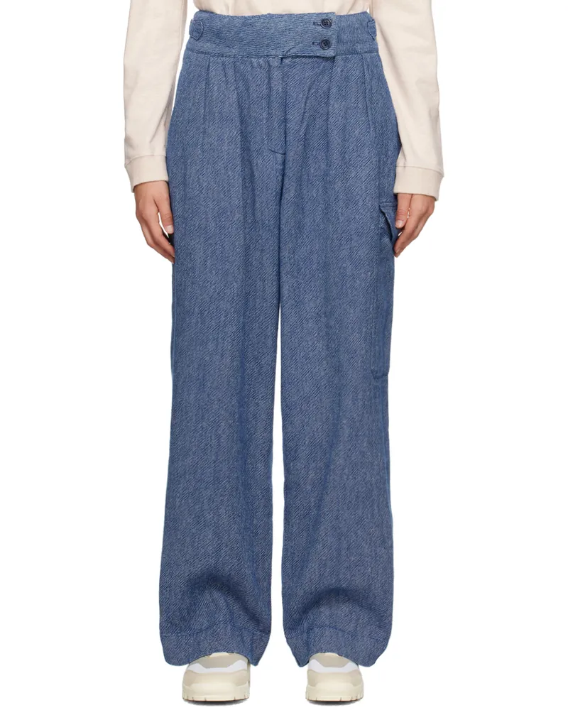 YMC Blue Rapture Trousers 40-blue
