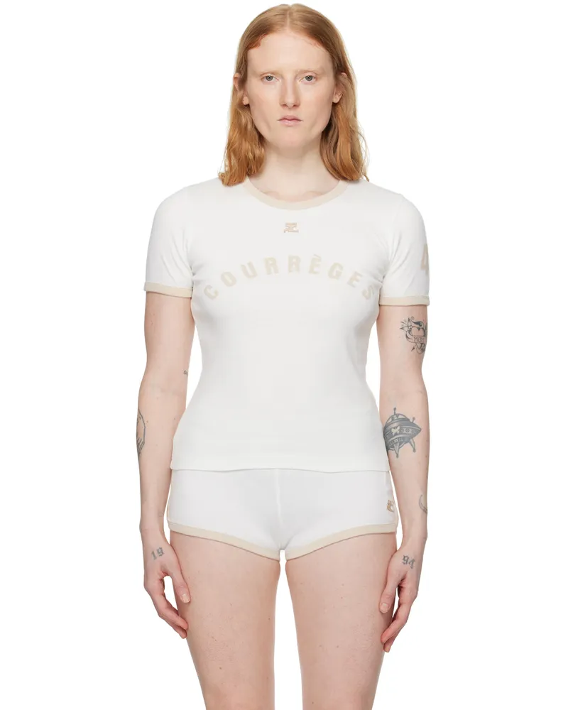 Courrèges White Contrast T-Shirt B091