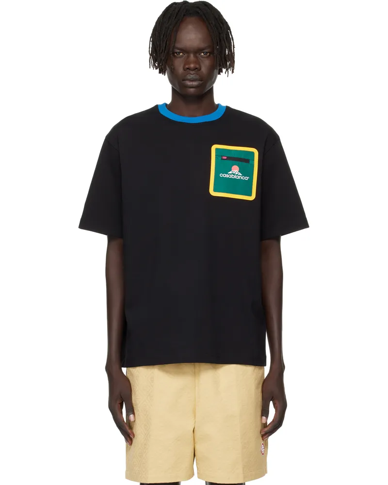 Casablanca Paris Black Montagne Short Sleeve T-shirt Casablanca
