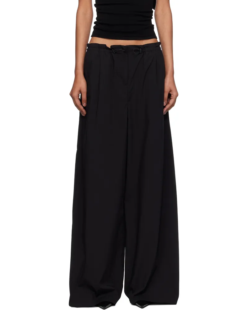St. Agni Black Petit Paperbag Waist Trousers Black