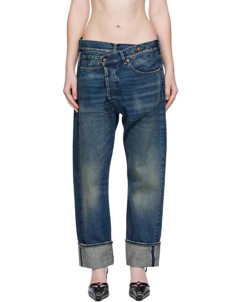 R13 Blue Cuffed Crossover Jeans Adelaide