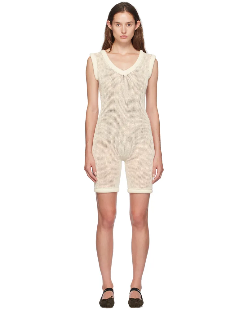 Isa Boulder Off-White Armor Chain Jumpsuit Off