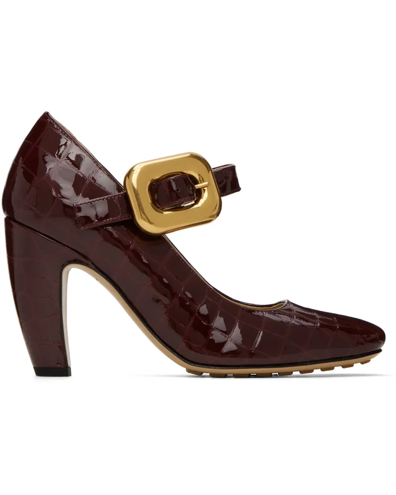 Bottega Veneta Burgundy Mostra Mary-Jane Heels 2226