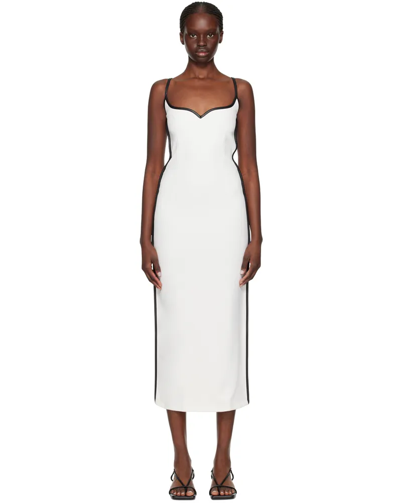 Paris Georgia SSENSE Exclusive White Heart Midi Dress White