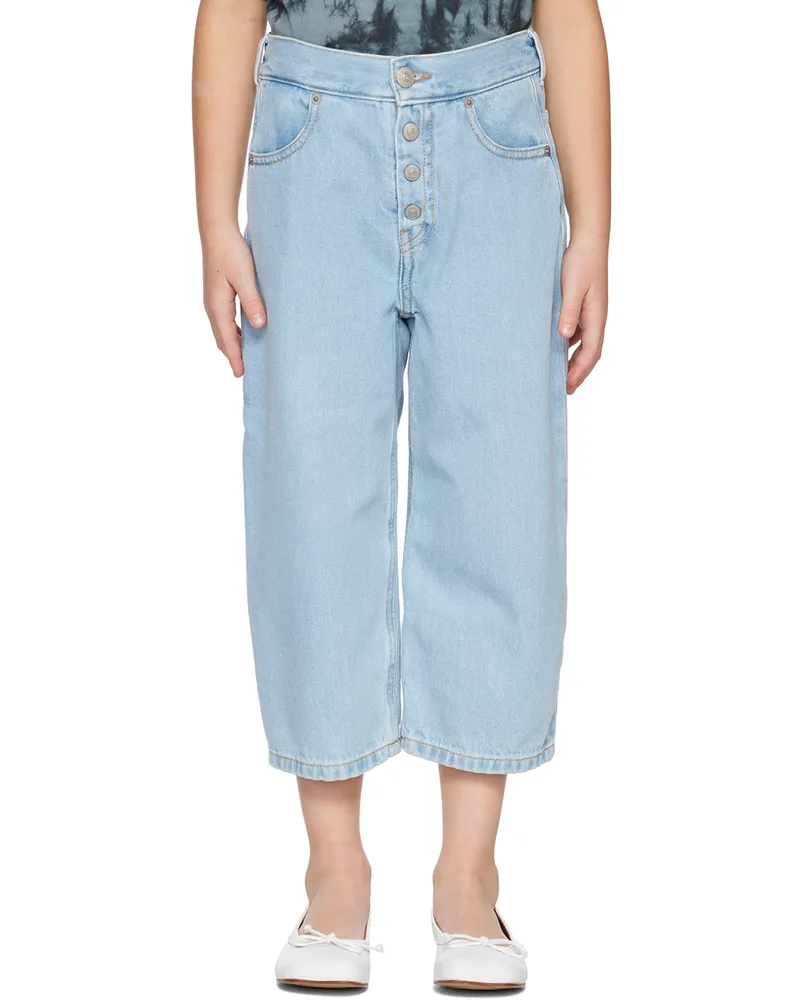 Maison Margiela Kids Blue Elasticized Waistband Jeans M601