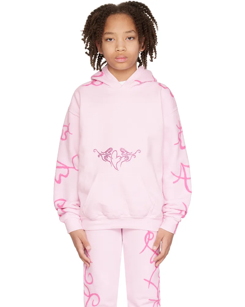 Collina Strada SSENSE Exclusive Kids Pink Hoodie Tattoo