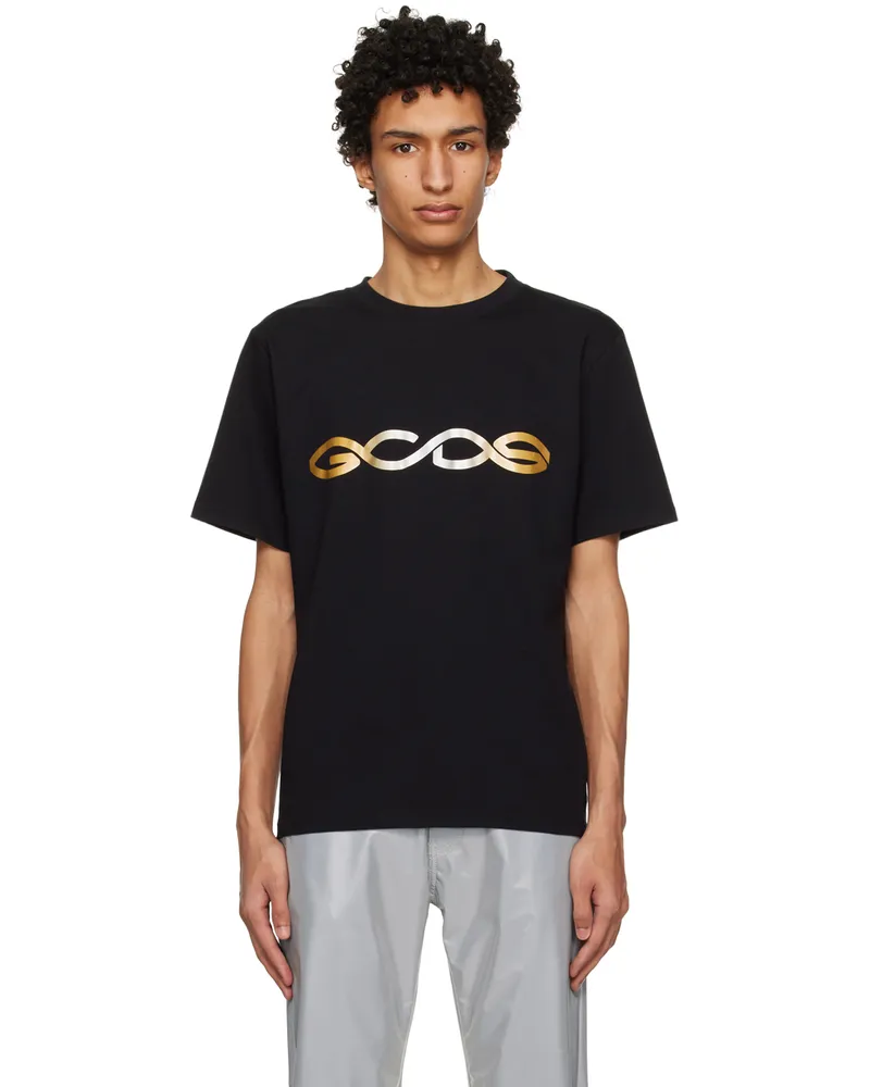 GCDS Black Reflective T-Shirt Black