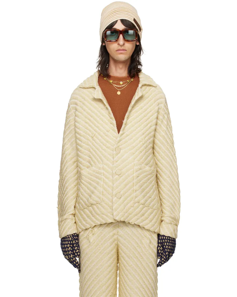 Isa Boulder SSENSE Exclusive Beige Jacket Oatmeal