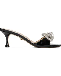 Mach & Mach Black Double Bow 65 Heeled Sandals Black