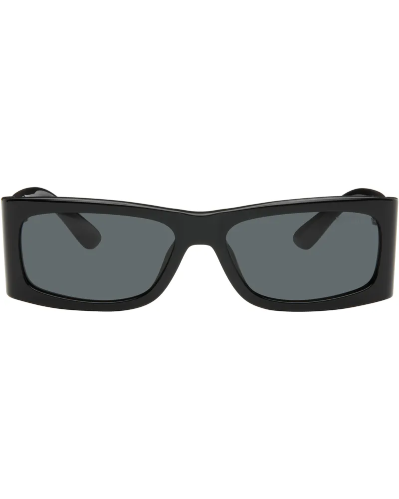 Prada Black Catwalk Rectangle Side Triangle Sunglasses 1ab5s0