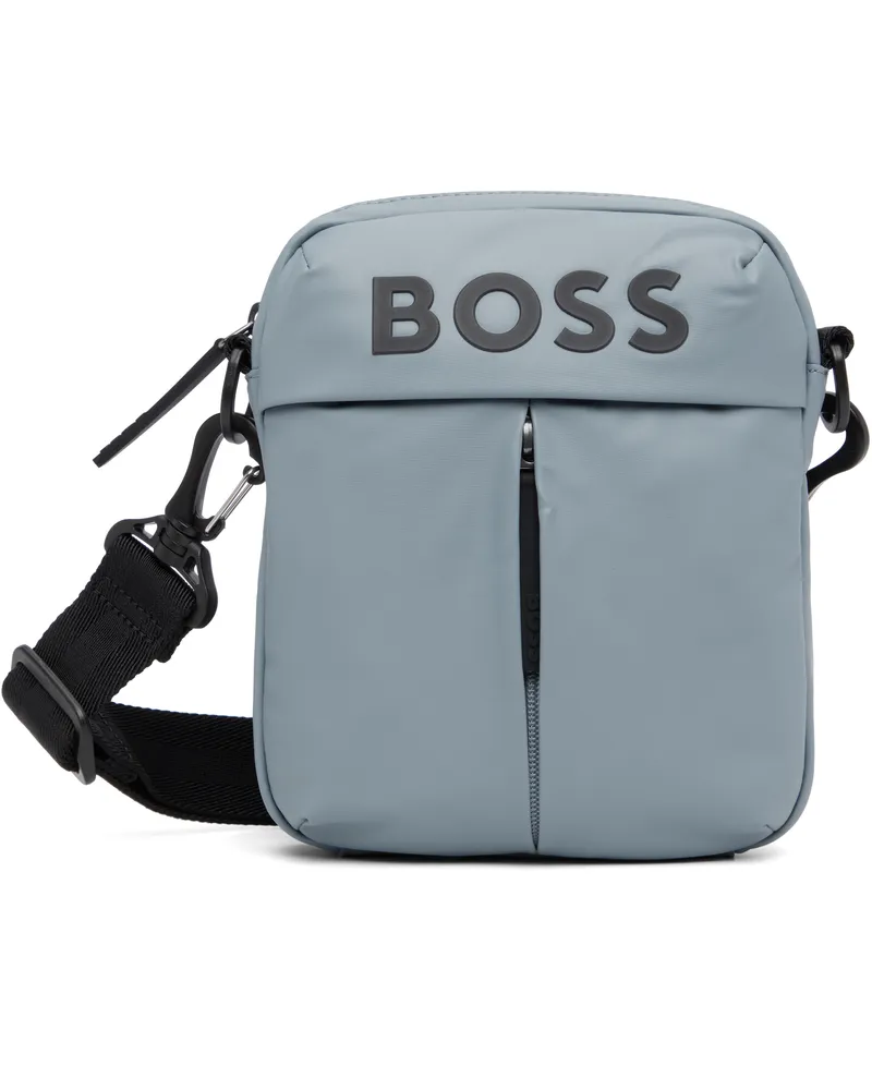 HUGO BOSS Gray Bonded-Logo Bag 026-dark
