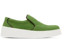 Green Slip-Ons Sneakers