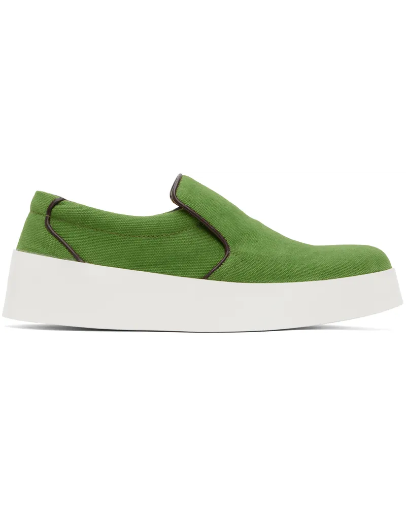 J.W.Anderson Green Slip-Ons Sneakers 19171-302-military