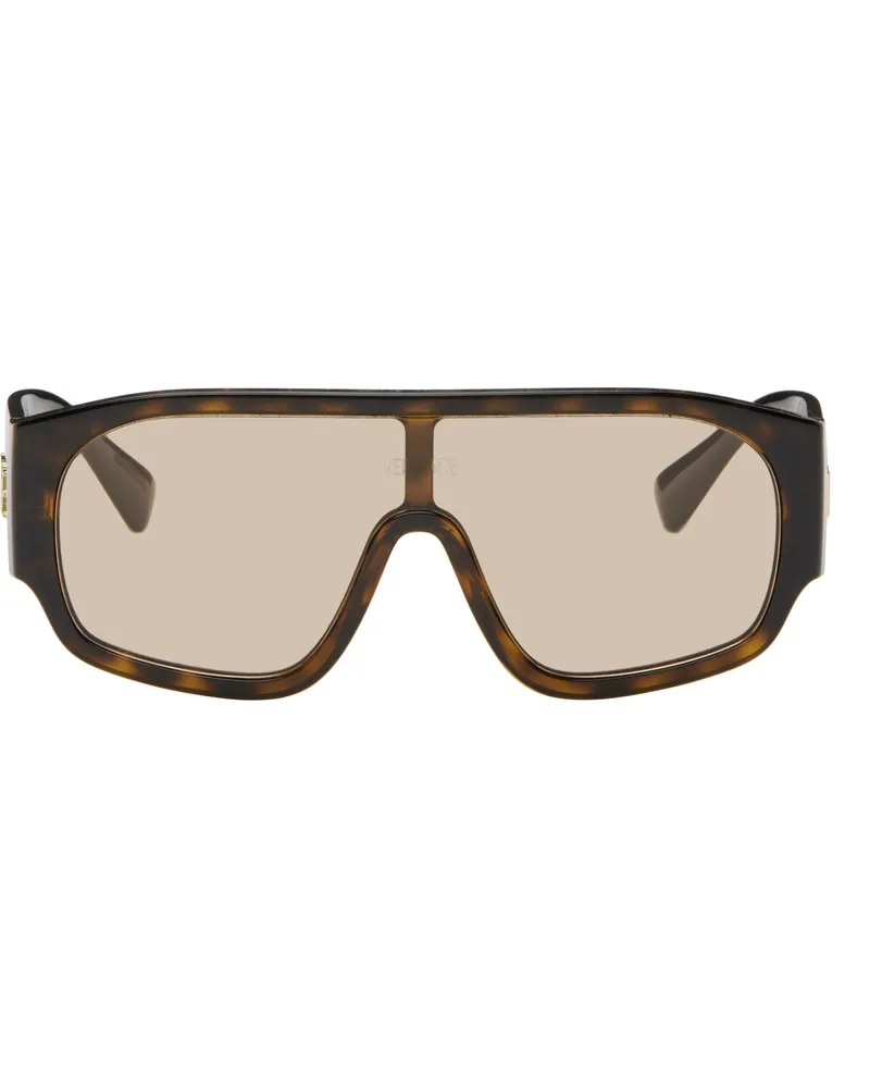 Versace Brown Shield Acetate Sunglasses 108