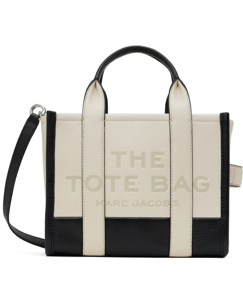 Marc Jacobs Off-White & Black 'The Colorblock Small' Tote 112