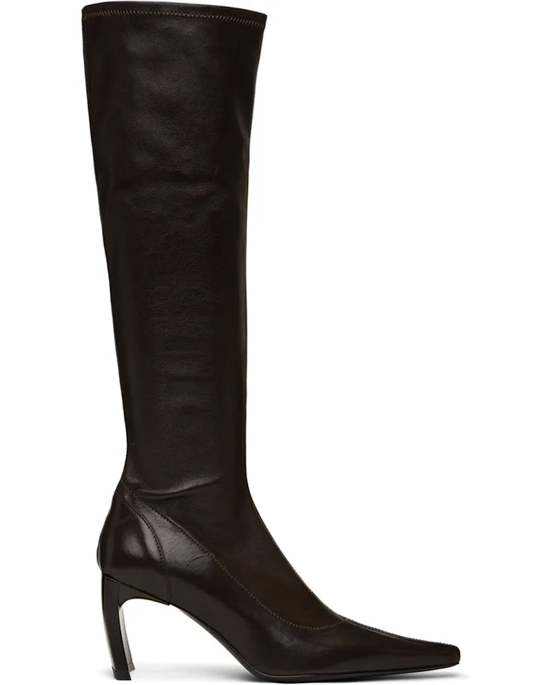 Charlotte Knowles Brown Serpent Tall Boots Brown