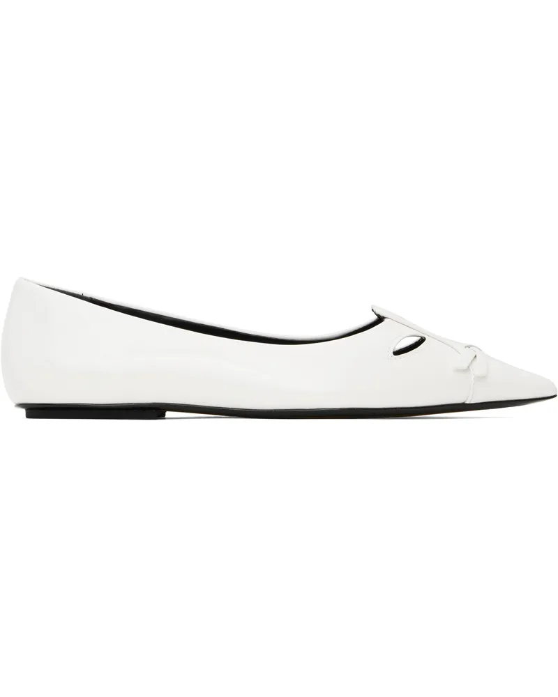 Marc Jacobs White 'The Kat' Ballerina Flats 110