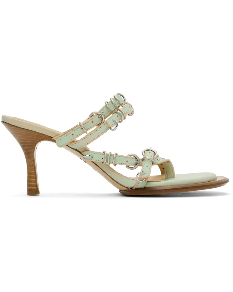 Charlotte Knowles Blue & Beige Scythe Sandals Moto